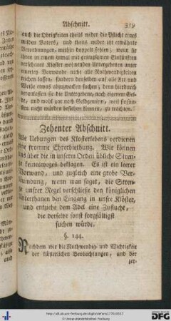 Zehenter Abschnitt.