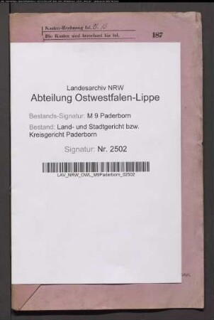 Erblasser: Westkämper, Ferdinand: