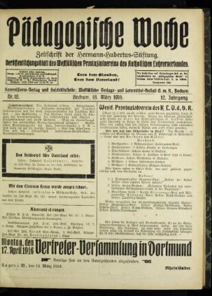 Westf. Provinzialverein des K. L. V. d. D. R.