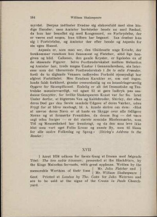 Shakespeare og Fletcher. De to ædle Frænder og Henrik VIII