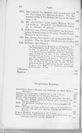 Besprochene Schriften