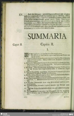 Summaria Capitis II