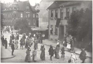1900 Jahrfeier der Hermannsschlacht, Festzug, Bild 11. Detmold. Hiddesen. Papierabzug. Abzüge von Glassplattennegative