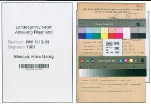 Entnazifizierung Hans Georg Mencke , geb. 28.09.1919 (Ingenieur)