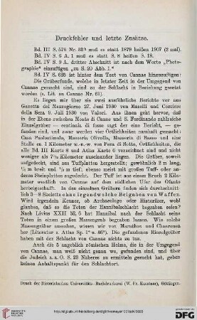 Druckfehler und letzte Zusätze
