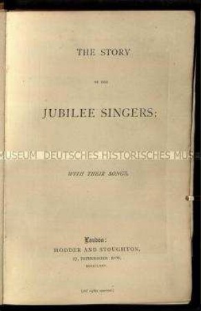 Abhandlung über die Fisk Jubilee Singers