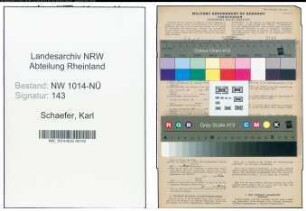 Entnazifizierung Karl Schaefer , geb. 23.02.1897 (Elektriker)