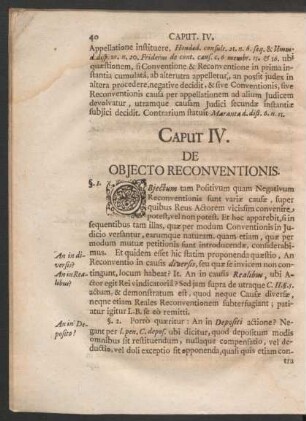 Caput IV. De Obiecto Reconventionis.