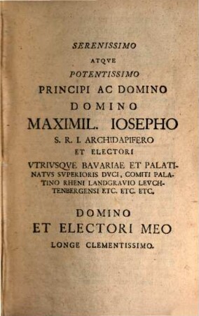 Thesavrvs dissertationvm qvibvs historia, geographia et antiqvitates tam sacrae qvam profanae illvstantvr, maximam partem rarissimarvm. 1,1. 1763/64