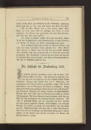 Die Schlacht bei Drakenburg 1547.
