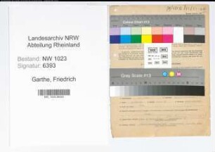 Entnazifizierung Friedrich Garthe , geb. 27.01.1891 (Kaufmann)