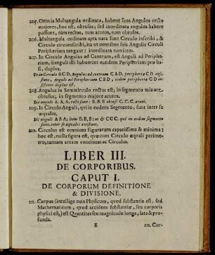 Liber III. De Corporibus.