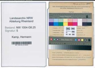 Entnazifizierung Hermann Kamp , geb. 27.01.1902 (Schweisser)