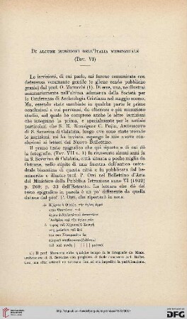 28: Di alcune iscrizioni dell'Italia meridionale