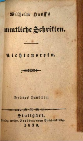 Wilhelm Hauff's sämmtliche Schriften, 4