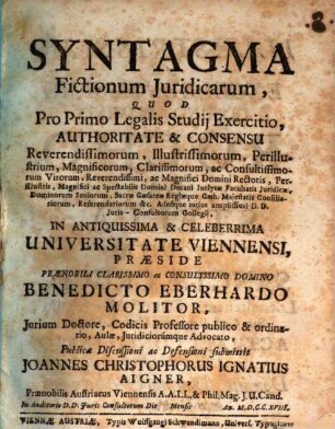 Syntagma fictionum iuridicarum