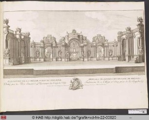 Bühnenbild für eine Tragödie der Jesuitenkolleg von Rennes.