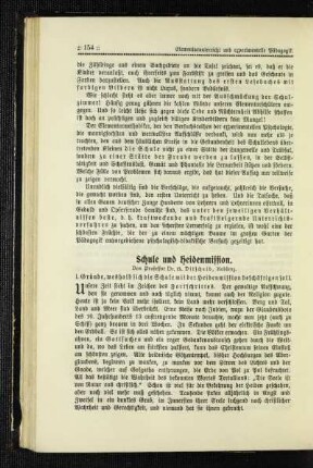 Schule und Heidenmission