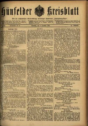 Ausgabe vom Dienstag, den 03. Dezember 1918.