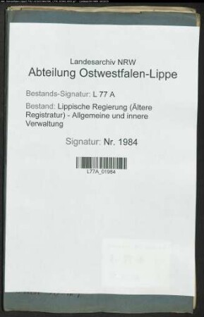 Anstellung der Landrentmeister