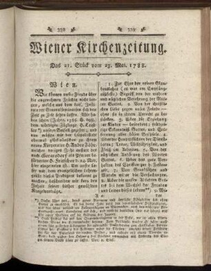 Das 21. Stück vom 23. Mai. 1788.