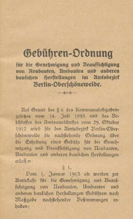 Gebühren-Ordnung [nachträglich eingebunden]