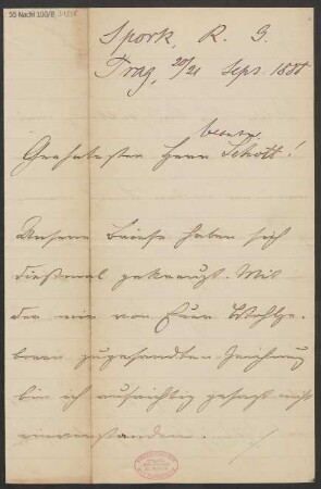 Brief an B. Schott's Söhne : 20.09.1888