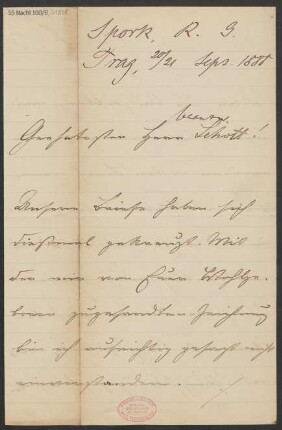 Brief an B. Schott's Söhne : 20.09.1888