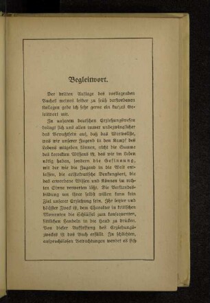 Begleitwort.