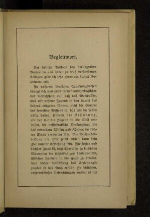Begleitwort.