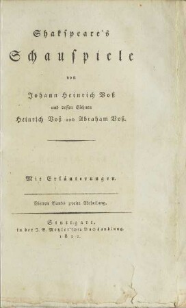 Vierten Bands zweite Abtheilung: [...]