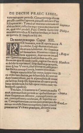 De nono praecepto Caput XIII.