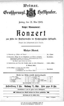 Konzert [Walzer-Abend]