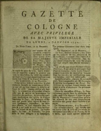 Gazette de Cologne / 1792