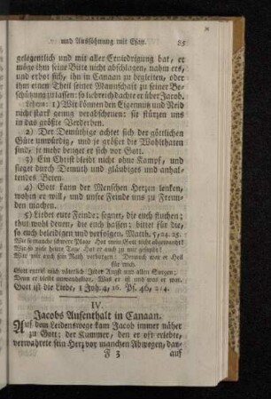 IV.Jacobs Aufenthalt in Canaan.