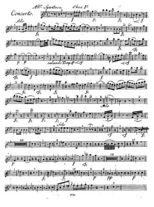 Concerto. Allº Spiritoso. Oboe Iᵒ