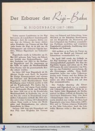 Der Erbauer der Rigi-Bahn.