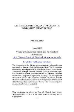 Criminals, militias, and insurgents : organized crime in Iraq