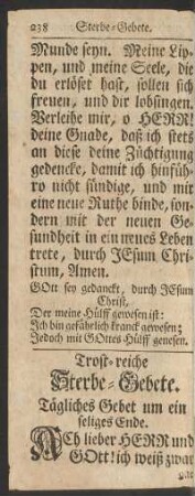 Trost-reiche Sterbe-Gebete