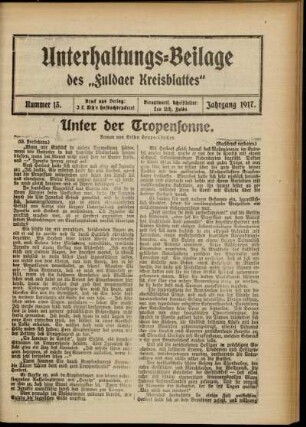Ausgabe vom Sonntag, den 01. April 1917.