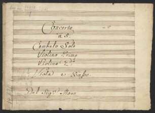 Konzerte; cemb, strings; D-Dur; DTÖ 39 42