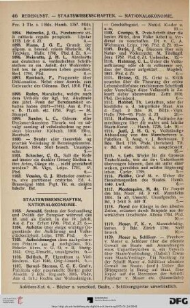 Staatswissenschaft Nationalökonomie (Nr.1103-1137)