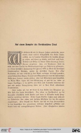 Auf einem Dampfer des Norddeutschen Lloyd