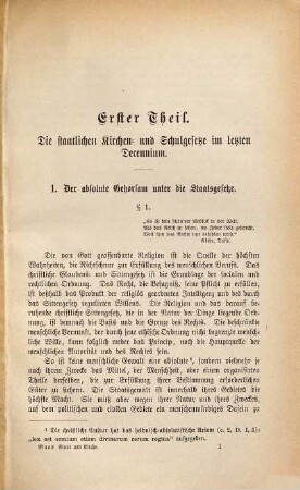 Zum Frieden zwischen Staat und Kirche