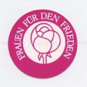 Aufkleber der Frauenbewegung für den Frieden