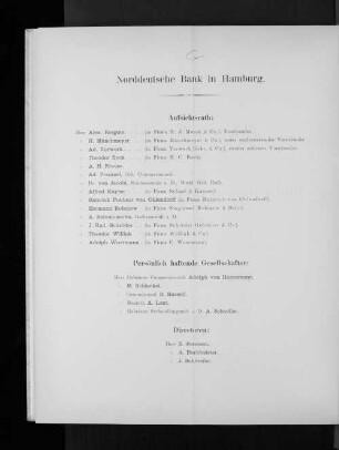 Norddeutsche Bank in Hamburg.