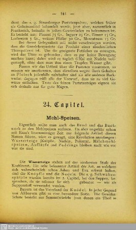 24. Capitel. Mehl-Speisen