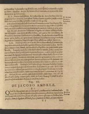 Cap. III. De Jacobo Andreae.