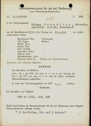 Schneider, Helene