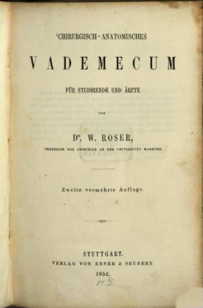 Chirurgisch-anatomisches Vademecum
